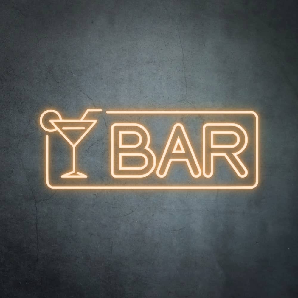Bar Sign with Margarita Glass